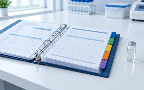 Binder of laboratory batch records and certificates