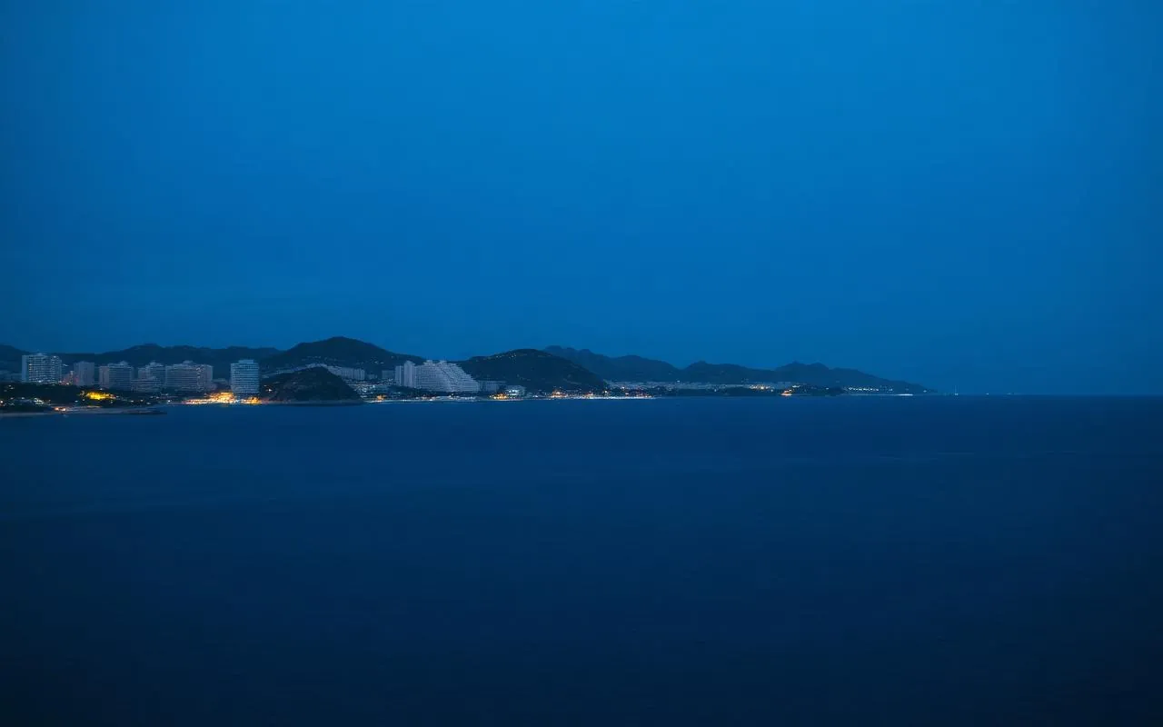 Marbella Costa del Sol coastline at dusk
